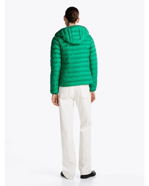 Giubbino Imbottito Leggero Con Cappuccio di Tommy Hilfiger in Green