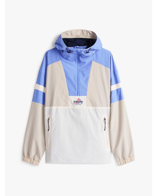 Tommy Hilfiger Blue Lightweight Ripstop Loose Popover Jacket for men