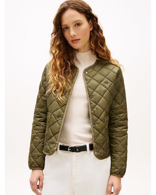 Tommy Hilfiger Natural Lightweight Water Repellent Quilted Padded Jacket