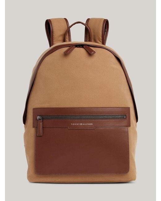 Petit sac à dos arrondi Classics bordure cuir Tommy Hilfiger pour homme en coloris Natural