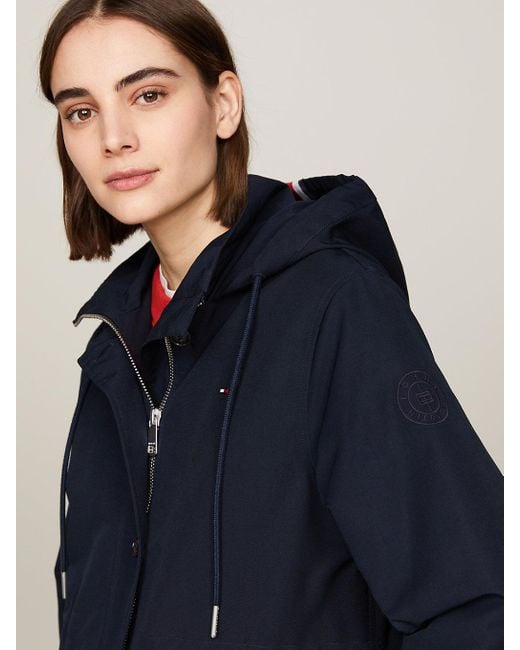 Tommy Hilfiger Blue Essential Relaxed Water Repellent Parka