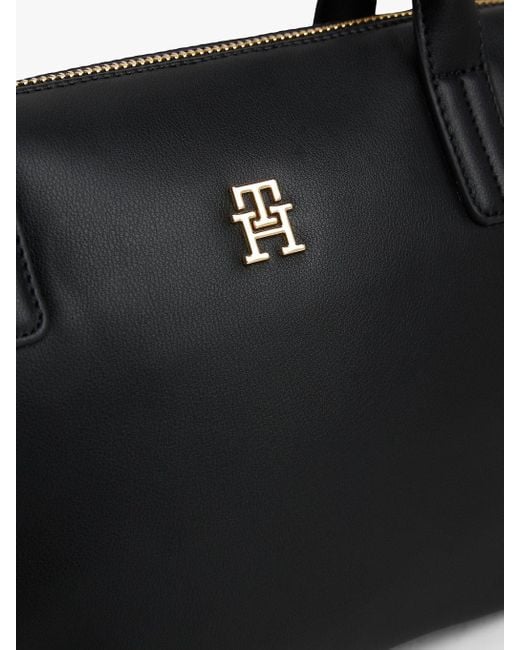Tommy Hilfiger Black Th Monogram Crossbody Tote Bag