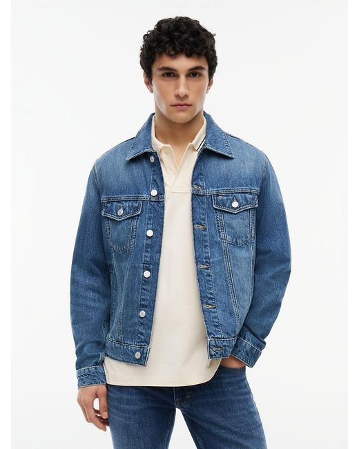 Tommy Hilfiger Blue Ryan Faded Denim Trucker Jacket for men