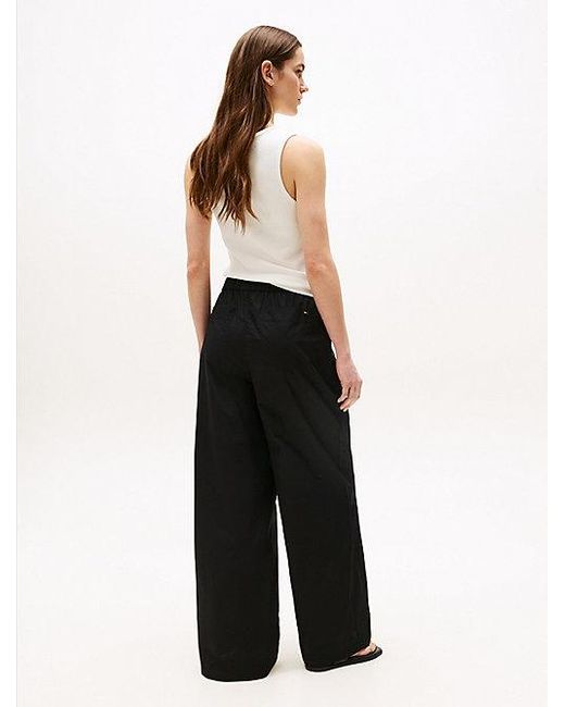 Pantalón Amplio De Popelín Tommy Hilfiger de color White