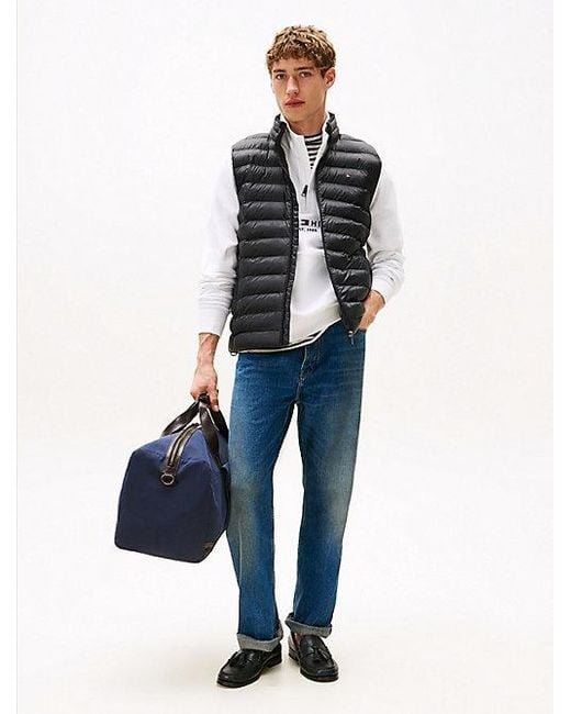 Chaleco Acolchado Plegable Tommy Hilfiger de hombre de color Black
