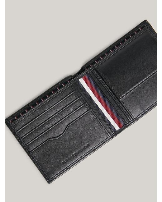 Tommy Hilfiger Gray Leather Credit Card And Coin Holder for men