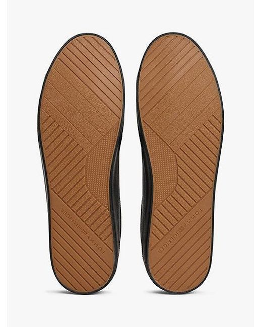 Tommy Hilfiger Logo-Sneaker Mit Leder in Black für Herren