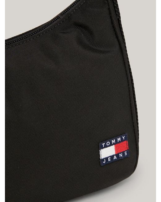 Tommy Hilfiger Black Essential Logo Patch Small Shoulder Bag