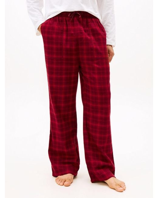 Pantaloni Del Pigiama Essential di Tommy Hilfiger in Red da Uomo