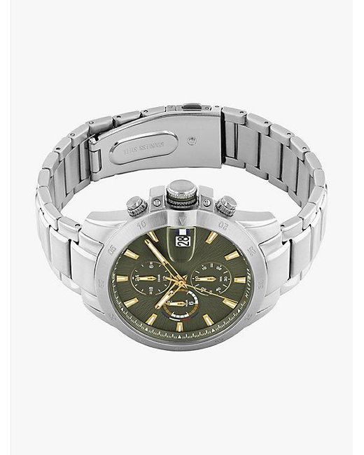 Reloj De Acero Inoxidable Con Esfera Verde Tommy Hilfiger de hombre de color Gray
