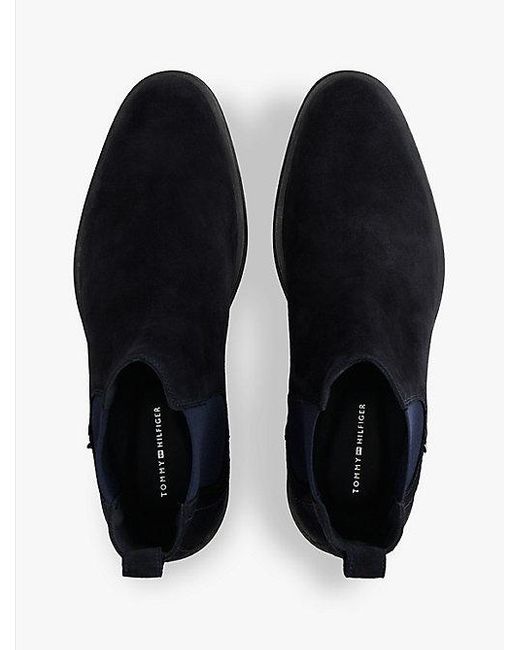 Tommy Hilfiger Chelsea-Boot Aus Wildleder in Black für Herren