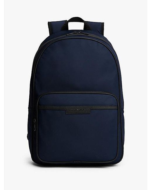 Tommy Hilfiger Rucksack Mit Gleichfarbigem Logo Aus Metall in Blue für Herren