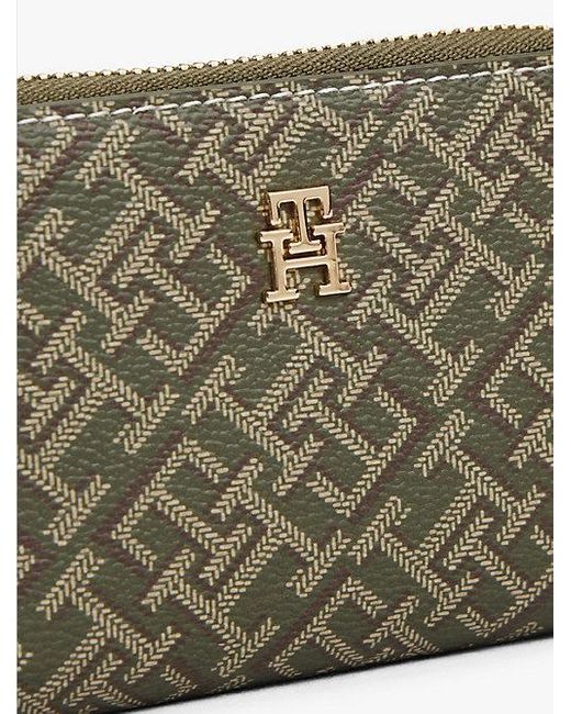 Tommy Hilfiger Portemonnee Met Rits En Th-Monogram in het Multicolor