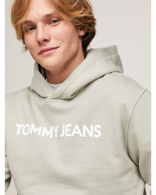 Tommy Hilfiger Green Classics Logo Fleece Hoody for men