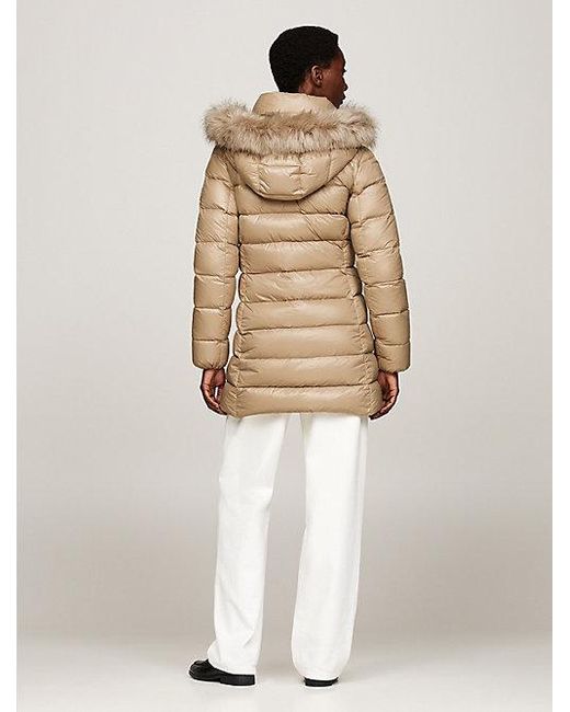 Abrigo Acolchado Con Relleno De Plumón Tommy Hilfiger de color Natural