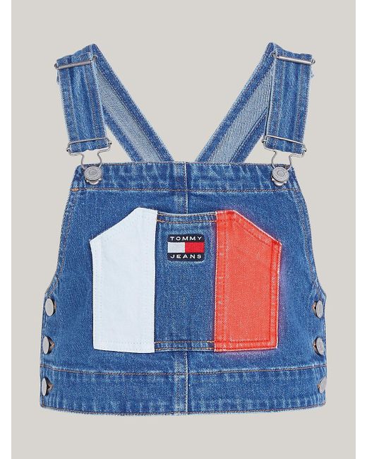 Tommy Hilfiger Blue Archive Dungaree Crop Top