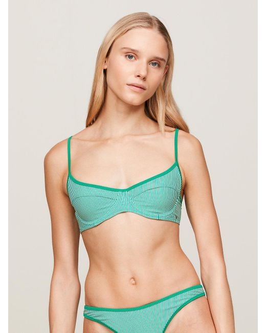 Tommy Hilfiger Green Th Essential Balconette Bikini Top