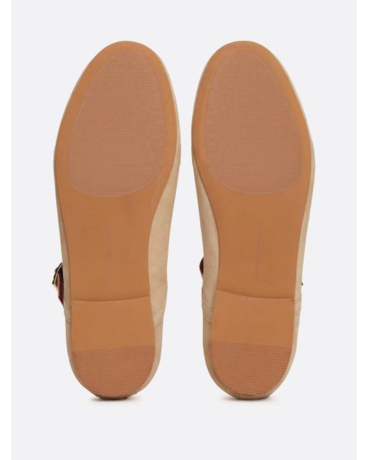 Tommy Hilfiger Natural Suede Mary Jane Ballerinas