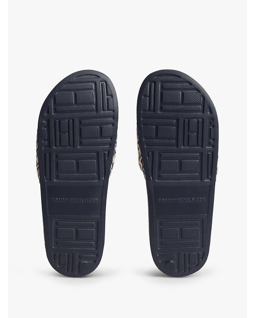 Tommy Hilfiger White Th Monogram Pool Slides