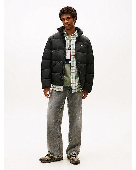 Tommy Hilfiger Waterafstotend Relaxed Crinkle-Pufferjack in het Black voor heren