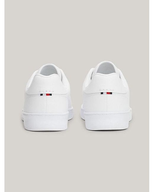 Tommy Hilfiger Cupsole Court Sneaker Met Contrast in het White voor heren