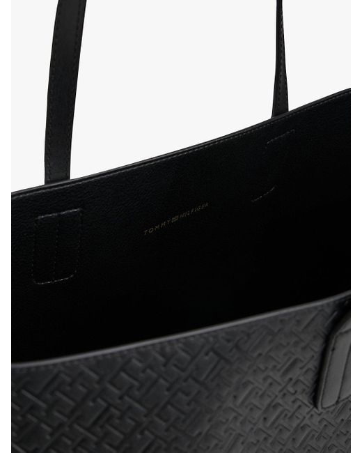 Cabas À Monogramme Th Tommy Hilfiger en coloris Black