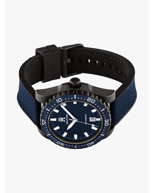 Tommy Hilfiger Blue Th Monogram Navy Strap Watch for men