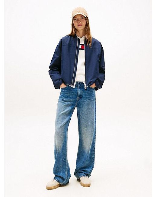 Tommy Hilfiger Waterafstotend Bomberjack in het Blue