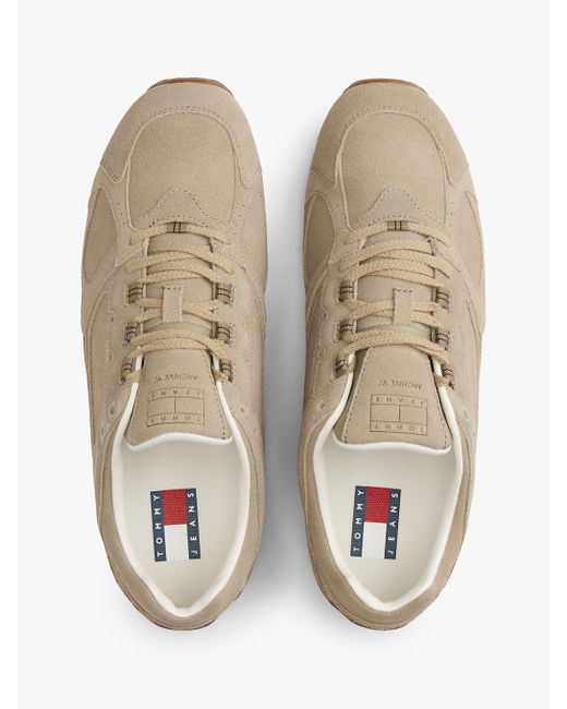 Tommy Hilfiger White Archive Runner Suede Low Profile Trainers for men