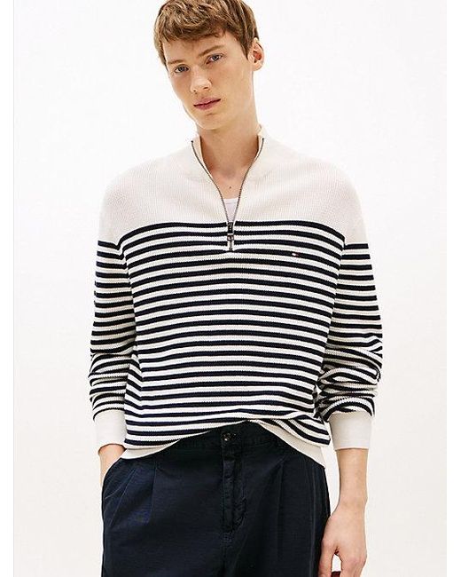 Jersey Texturizado Con Cremallera Tommy Hilfiger de hombre de color Multicolor