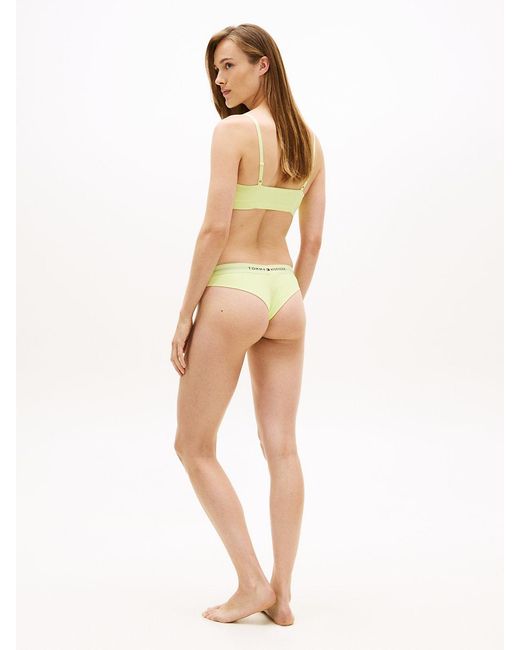 Tommy Hilfiger Yellow Original Logo Brazilian Bikini Bottoms