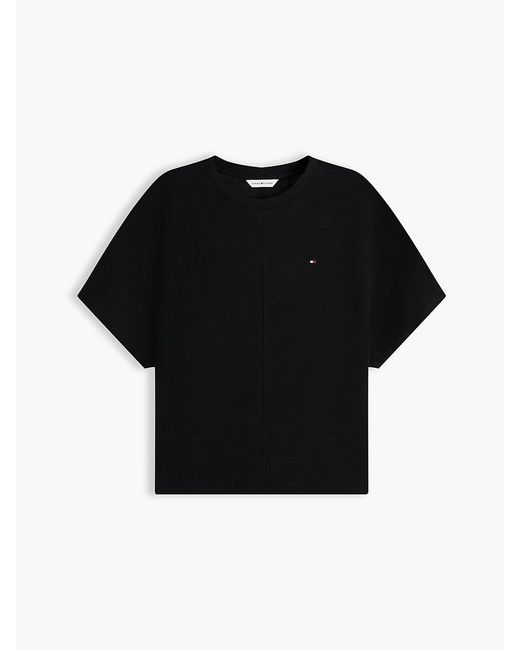 Tommy Hilfiger Black Batwing Sleeve Crew Neck T-Shirt