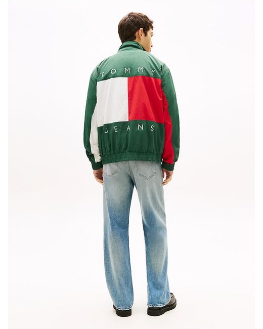 Tommy Hilfiger Green Flag Badge Back Logo Water Repellent Jacket for men
