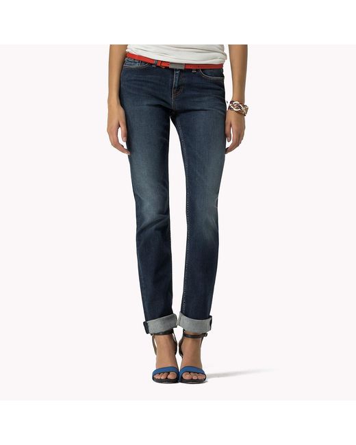 Tommy Hilfiger Blue Rome Heritage Straight Fit Faded Jeans