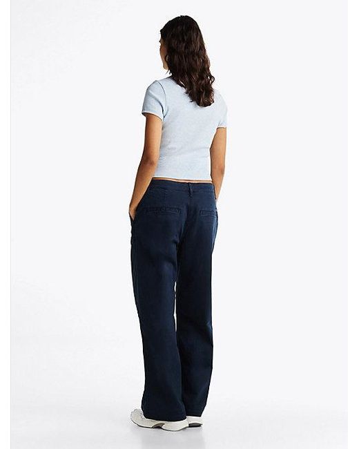 Pantalón Mia Con Corte Amplio Tommy Hilfiger de color Blue