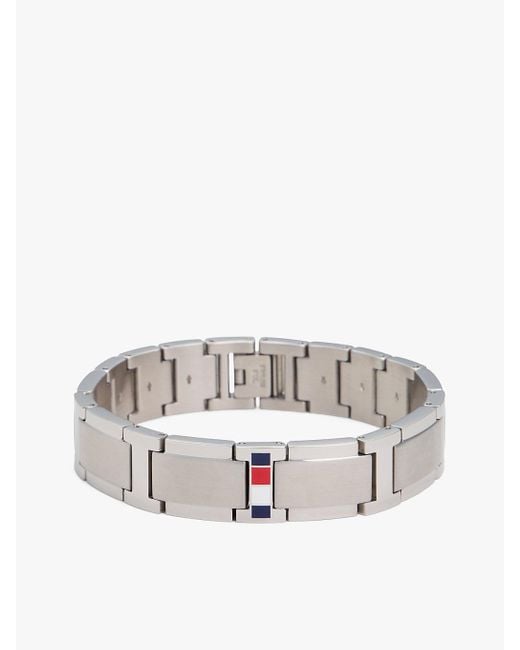 Bracelet À Maillons Plats En Acier Inoxydable Tommy Hilfiger pour homme en coloris White