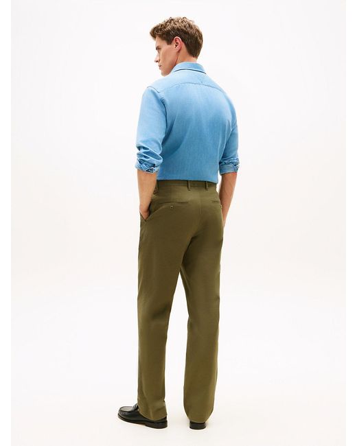 Tommy Hilfiger Blue Dover Signature Tape Relaxed Twill Chinos for men