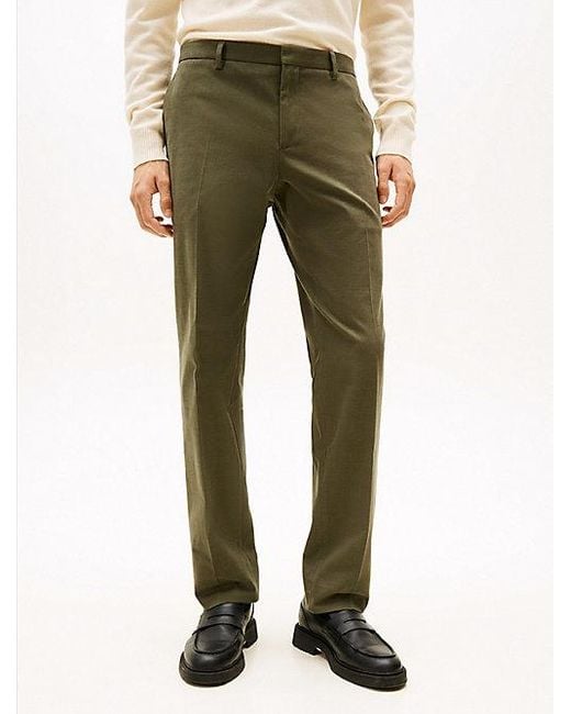 Pantalón Con Raya Marcada Tommy Hilfiger de hombre de color Green