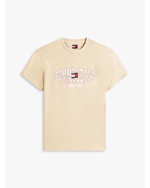 Tommy Hilfiger Natural Wavy Flag Jersey T-Shirt for men