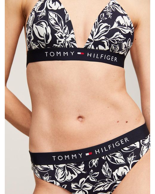 Bas de bikini Original à motif floral Tommy Hilfiger en coloris Black