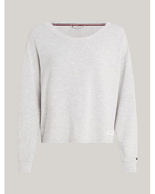 Tommy Hilfiger Th Established Loungetop Met Boothals in het White
