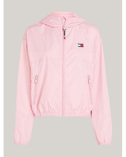 Tommy Hilfiger Pink Chicago Windjacke mit Kapuze