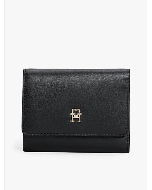 Tommy Hilfiger Black Trifold-Geldbörse Mit Th-Monogramm