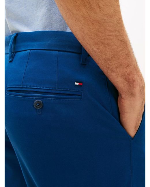 Tommy Hilfiger Blue 1985 Denton Slim Straight Twill Chinos for men