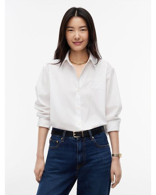 Tommy Hilfiger White Classic Oversized Fit Poplin Shirt
