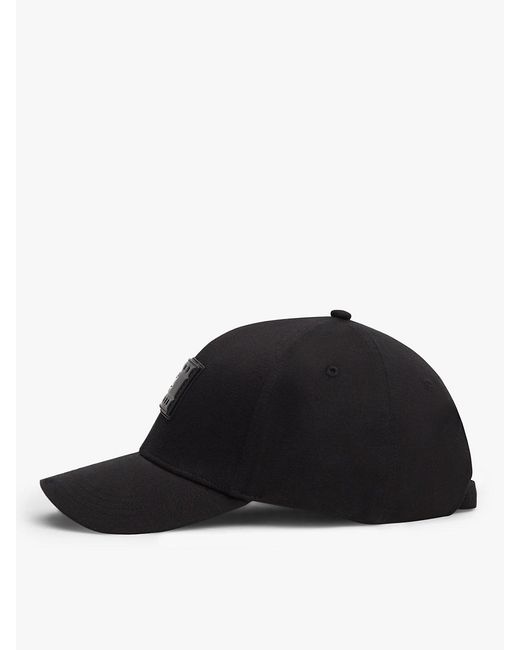 Tommy Hilfiger Black Hilfiger Flag Patch Gabardine Baseball Cap for men
