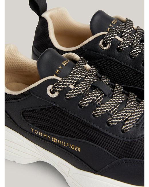 Tommy Hilfiger Black Chunky Flecked Laces Runner Trainers