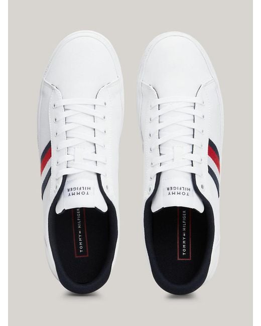 Tommy Hilfiger White Essential Iconic Signature Tape Trainers for men
