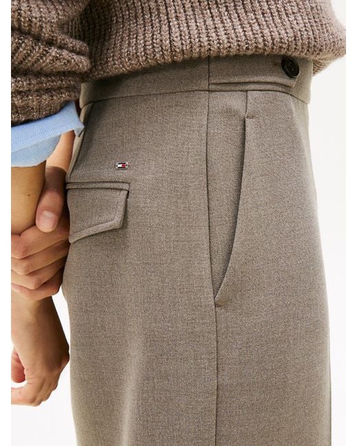 Tommy Hilfiger Natural Pressed Crease Straight Leg Trousers