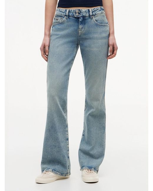 Tommy Hilfiger Blue Faded Low Rise Bootcut Jeans